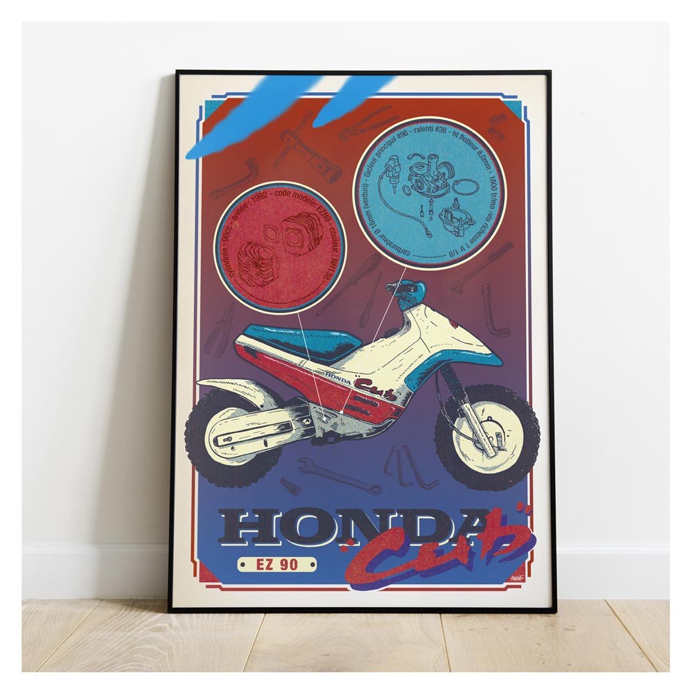 Affiche Honda Cub EZ 90